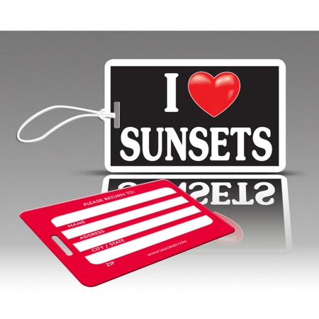 Tagcrazy Ihc031 Iheart Luggage Tags - I Heart Sunsets - 3 Pack