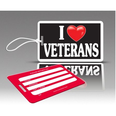 Tagcrazy Ihc035 Iheart Luggage Tags - I Heart Veterans - 3 Pack