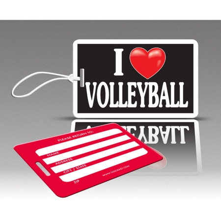 Tagcrazy Ihc036 Iheart Luggage Tags - I Heart Volleyball - 3 Pack