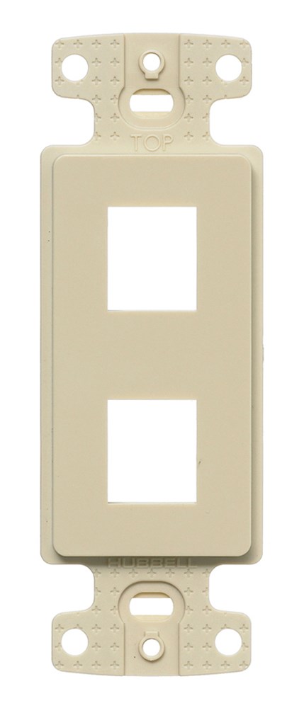 Ns612i 2 Port Decorator Keystone Frame Plate, Ivory