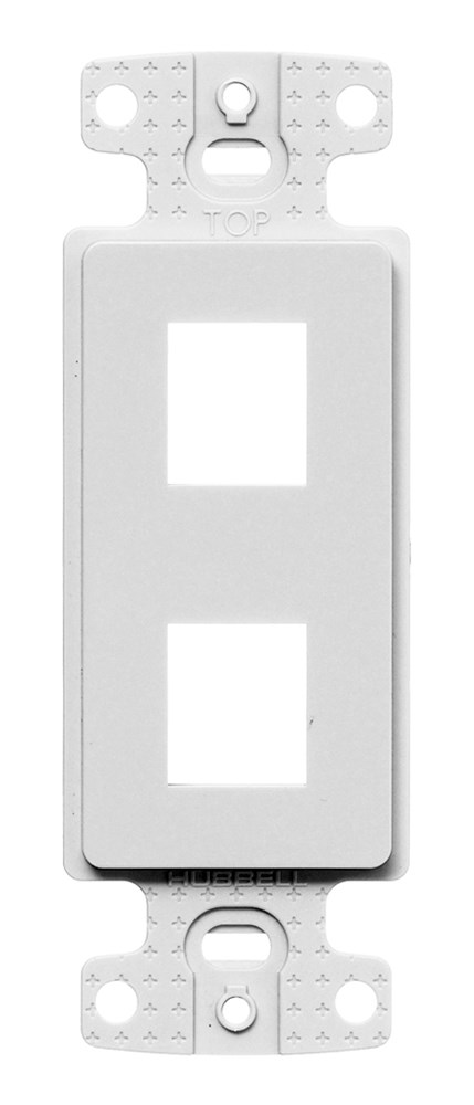 Ns612w 2 Port Decorator Keystone Frame Plate, White
