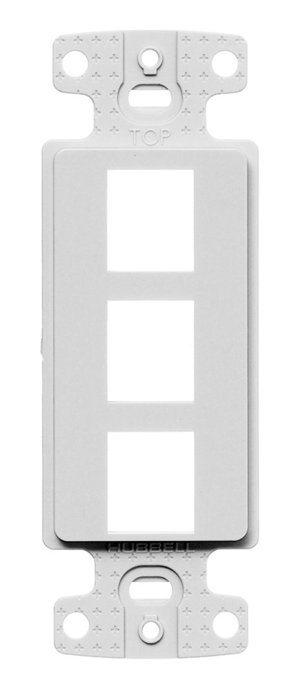 Ns613w 3 Port Decorator Keystone Frame Plate, White