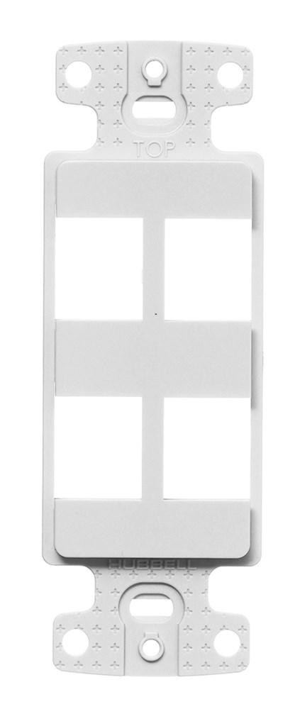 Ns614w 4 Port Decorator Keystone Frame Plate, White