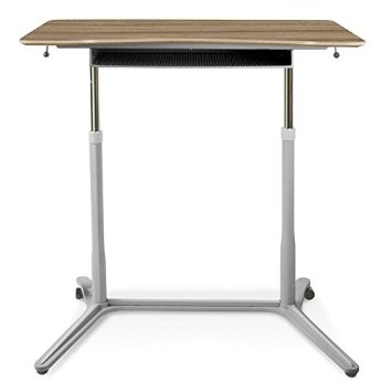 Unique Furniture 204-wal Height Adjustable Sit Stand Desk In Walnut