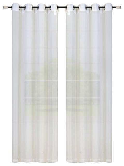 Sp044210 Leah Sheer Curtain Panel Beige 55 X 84 In.