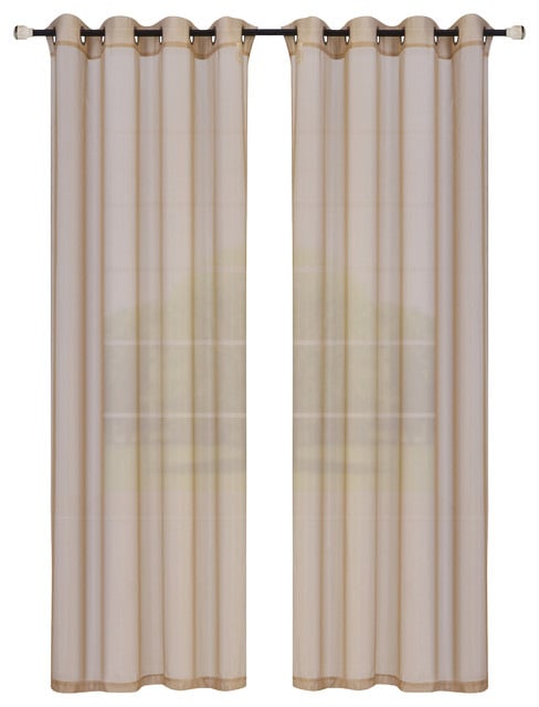 Sp044258 Leah Sheer Curtain Panel Gold 55 X 84 In.