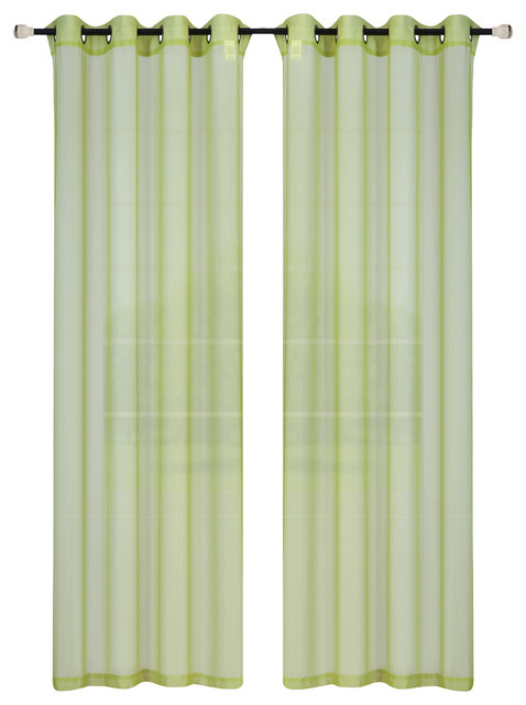 Sp044272 Leah Sheer Curtain Panel Lime 55 X 84 In.