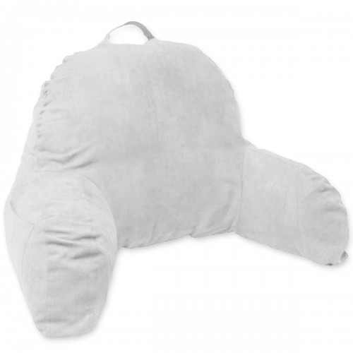 J-12-grey Microsuede Bedrest Pillow, Grey