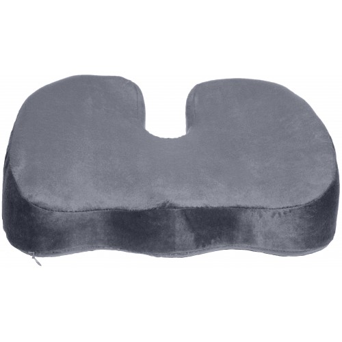Cctp-gel-08gry Coccyx Orthopedic Gel-enhanced Comfort Foam Seat Cushion, Grey