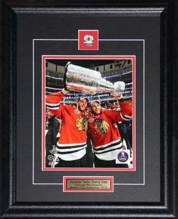 Toewskane_8x10_2015cup Jonathan Toews & Patrick Kane Chicago Blackhawks 2015 Stanley Cup 8x10 Frame