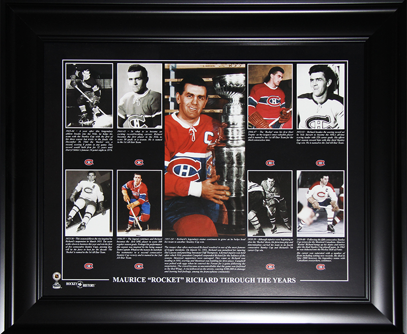 Richard_16x20_compilation Maurice Richard Montreal Canadiens 16x20 Compilation Frame