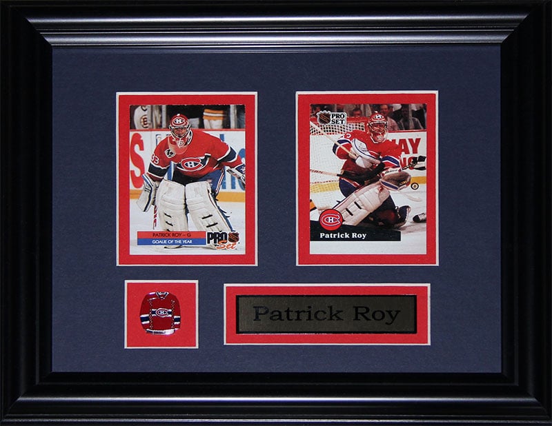 Roy_cards Patrick Roy Montreal Canadiens 2 Card Frame