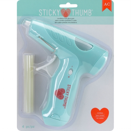 St340278 Sticky Thumb Cordless Mini Hot Glue Gun - Blue