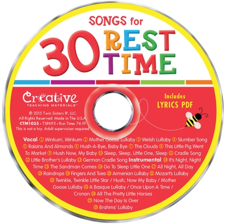 Ctm1035 Creative Teaching Materials Music Cd - 30 Songs For Rest Time