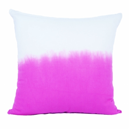 Handmade & Hand Dyed Square Pillow - Pink Ombre