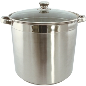 Usa, Inc. 3008 8 Qt. Heavy Duty Stainless Steel Stock Pot With Glass Lid Pack Of 2