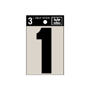Hy-ko Products 30401 House Number 1 3 In. Vinyl Black Pack Of 10