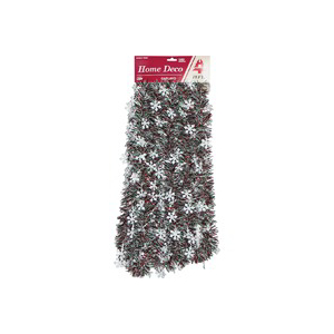 Trims 3686434 3.5 X 18 In. Snowflakes Garland - Red, Green And White Pack Of 12