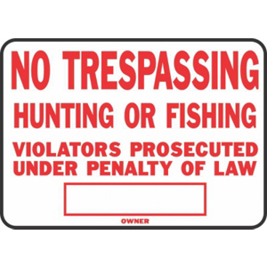 Hy-ko Products Ss-5 Sign Red No Trespass Aluminum Pack Of 12