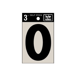 Hy-ko Products 30410 3 In. Number House 0, Vinyl Black Pack Of 10
