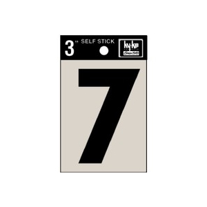 Hy-ko Products 30407 3 In. Number House 7 - Vinyl, Black Pack Of 10