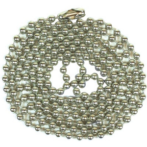 Specialty Hardw 94991 No. 6 Beaded Chain With Connector - Nickel Plated, 3 Ft.