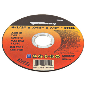 Industries Inc 71854 Wheel Cutoff Metal - 4.5 X .045 X 0.88 In.