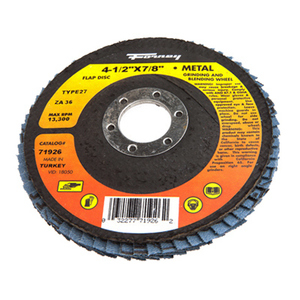 Industries Inc 71926 Disc Flap Type27 36grit - 4.5 In.