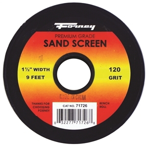 Industries Inc 71726 Sand Screen 120 Grit - 1.5 In. X 9 Ft.