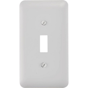 Tack & Hdwe Co 935tw Wall Plate 1gang Toggle Steel - White
