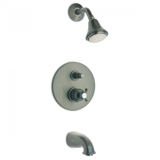 87pw797 Ornellaia Pressure Balance Valve Tub & Shower Set - Brushed Nickel