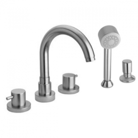 Elba Polished Chrome Roman Tub Faucet With Handshower
