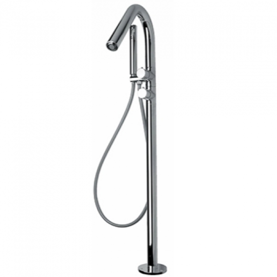 43cr136 Morellino Free Standing Tub Filler With Hand Held Shower - Chrome