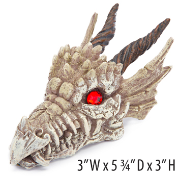 Dragon Skull-gazer Aquarium Decoration Ornament 3 X 5.75 X 3 In.