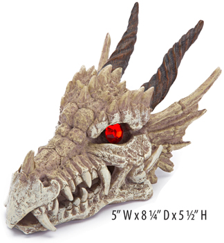 Dragon Skull-gazer Aquarium Decoration Ornament 5 X 8.25 X 5.5 In.