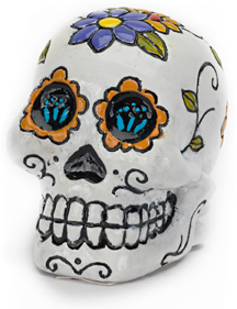 1.5 In. Sugar Skulls - Mini Decorative White Skull