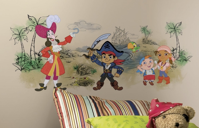 Captain Jake And The Never Land Pirates Scene Peel And Stick Giant Wall Graphic