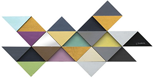 Renwill W6287 Tremulous Triangle Decorative Wallart, Multi Color