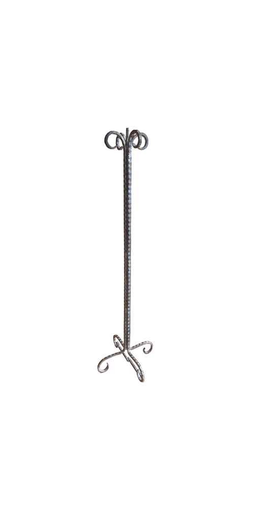 Rome B82 Hammered Steel Pedestal Base, Wrought Iron With Antique Finish