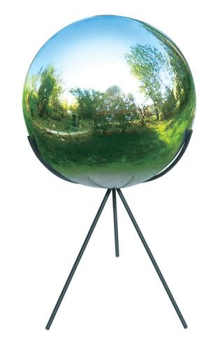 Rome B35-10 10 In. Stainless Steel Globe With Midcentury Pedestal Base