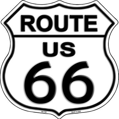 Hs-100 Route 66 Highway Shield Metal Sign