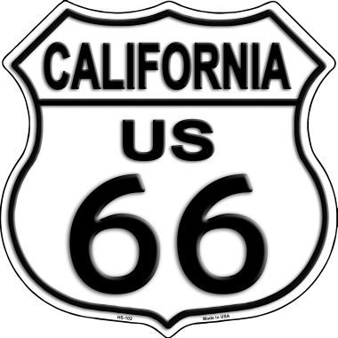 Hs-102 California Route 66 Highway Shield Metal Sign