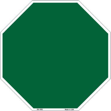 Bs-1002 Green Dye Sublimation Octagon Metal Novelty Stop Sign