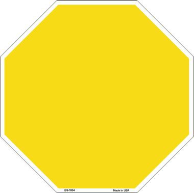 Bs-1004 Yellow Dye Sublimation Octagon Metal Novelty Stop Sign