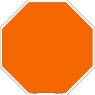 Bs-1005 Orange Dye Sublimation Octagon Metal Novelty Stop Sign