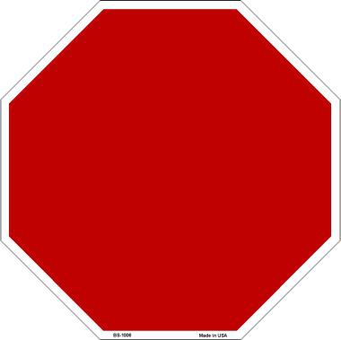 Bs-1006 Red Dye Sublimation Octagon Metal Novelty Stop Sign