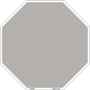 Bs-1007 Grey Dye Sublimation Octagon Metal Novelty Stop Sign