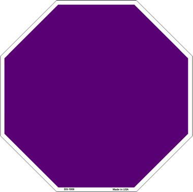 Bs-1008 Purple Dye Sublimation Octagon Metal Novelty Stop Sign