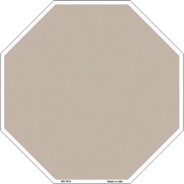 Bs-1012 Tan Dye Sublimation Octagon Metal Novelty Stop Sign