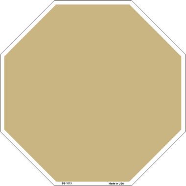 Bs-1013 Gold Dye Sublimation Octagon Metal Novelty Stop Sign